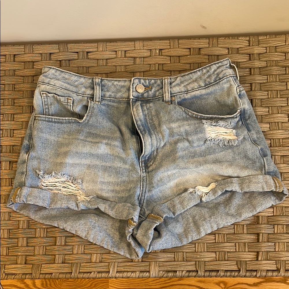 PacSun Blue Distressed Jean Shorts
